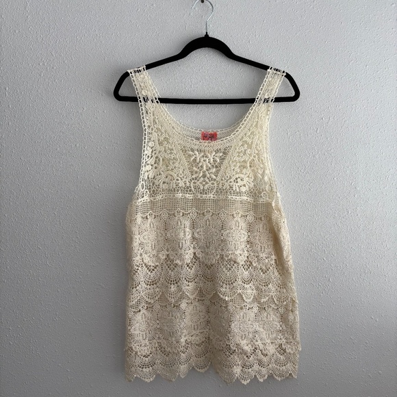 Free People Intimately White Crocheted Tank Top - Picture 1 of 6